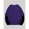 Gotische Duistere Engel Mode Print Heren Lente Kleurblok Lange Mouw T-shirt