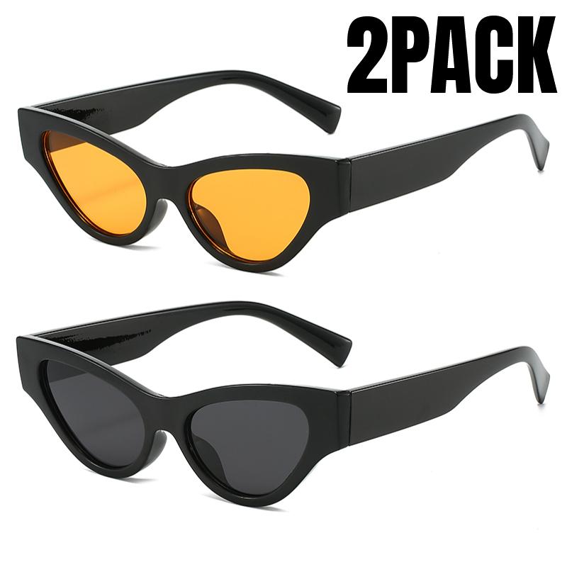 Luxury Cat Eye Sunglasses for Women Fashion Brand Sexy Cat Eye Sun Glasses Shades Vintage Black White Eyewear Big Frame Trendy