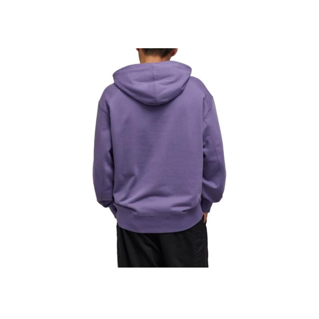 Y-3 Loose Fit Solid Color Hooded Long Sleeve Sweatshirt Unisex Sweatshirt Purple IP7697