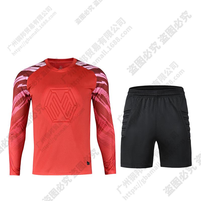 Unisex Long Sleeve Goalkeeper Kit: Protective Jersey & Pants for Training and Competition