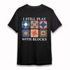 Women's Plus Size Comfortable Classic T-Shirt Patchwork Blocks Childhood Tee USA