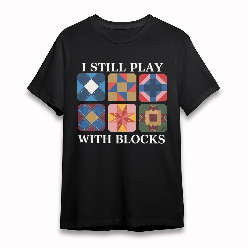 

Women s Plus Size Comfortable Classic T-Shirt Patchwork Blocks Childhood Tee USA XL