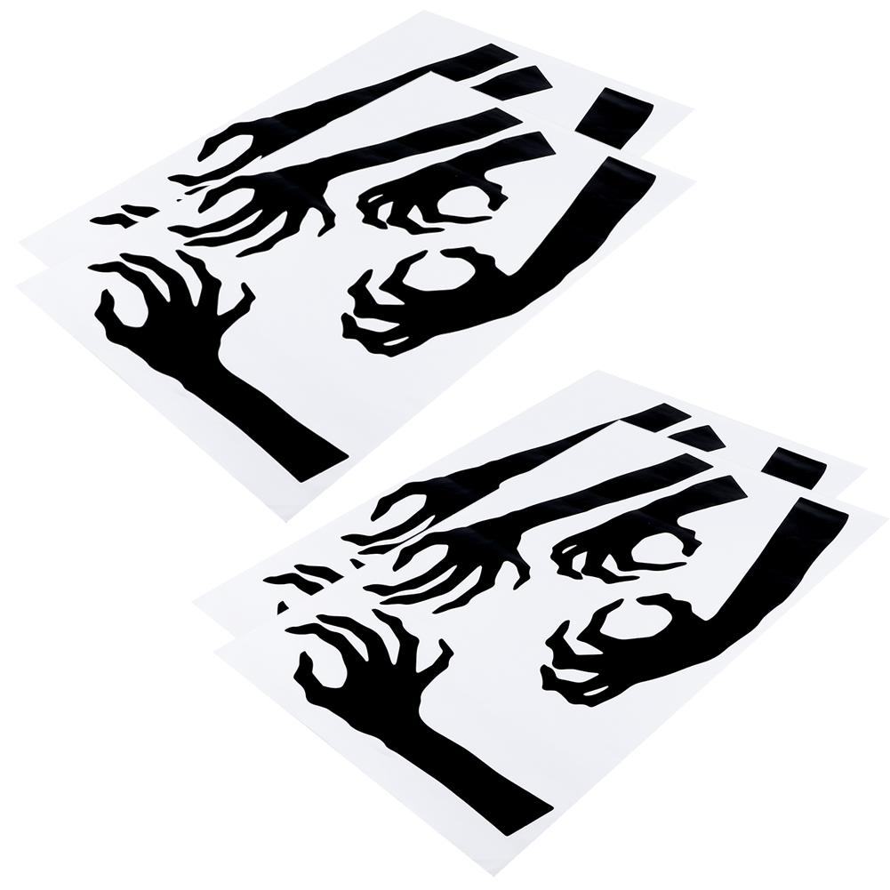 4 Set Horror Halloween Decorative Wall Sticker Decal for Living Room Bedroom Party Supplies
