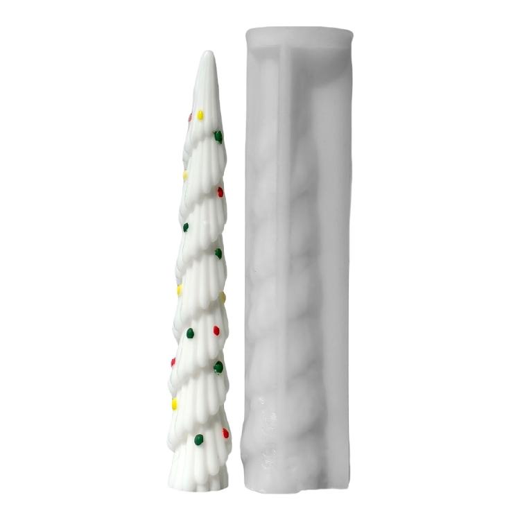 Christmas Pillar Candle Silicone Mold Christmas Tree Shape Silicones Mould For Handmade Candle Soap Chocolate Baking 1