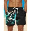 The Cat Music Mouse Graphic Swimming Trunks Are Men's Shark 3D Printed Beach Shorts, Summer Casual Quick Dry Sports Loose Surfing Beach Casual Shorts
