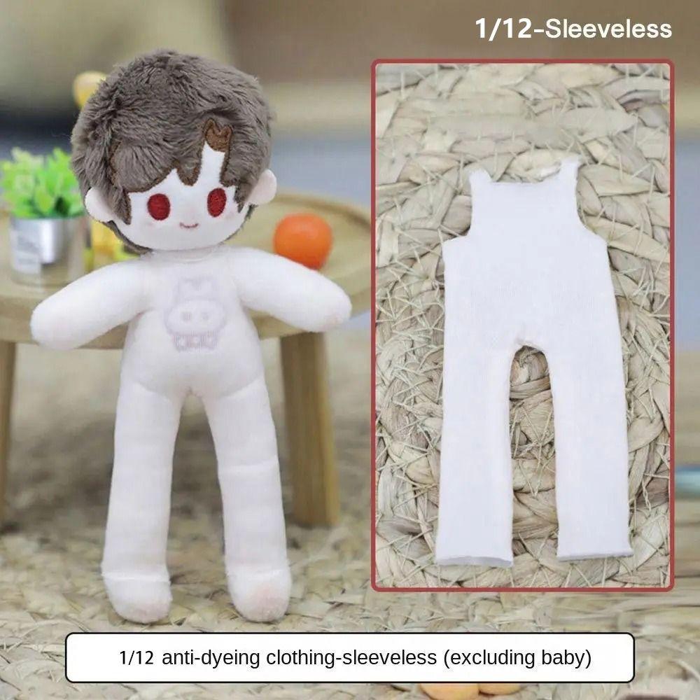 

Soft Cotton Doll Anti-staining Cloth Base Layer Shirt Sleeved Doll Bottoming Shirt Playing House 13.8cm standing position-sleeveless