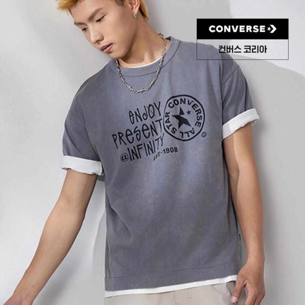 

Converse VinTage Logo Washed Loose FiT T shirT quieT Shade Ucj755 G6m 90