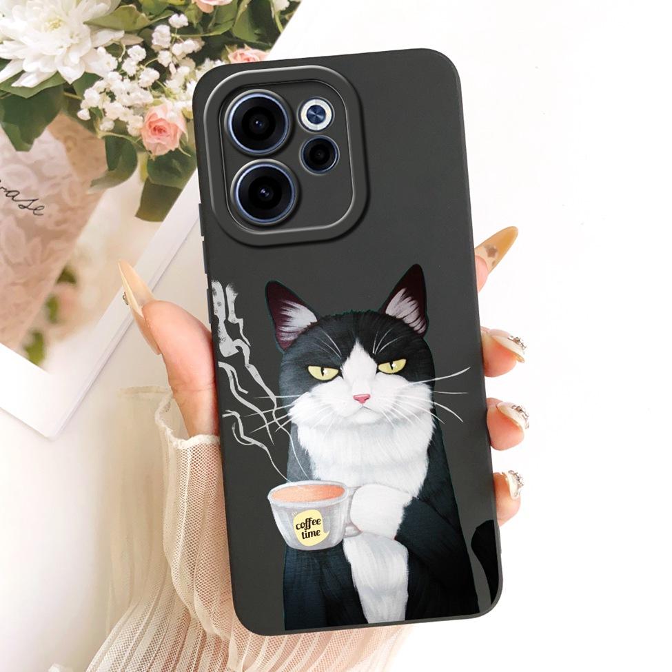 For Oppo CPH2801 Phone Case For Oppo Reno 15F Casing Silicone Luxury Fashion Flowers Kawaii Cute Painted Cover For Oppo Reno15 F