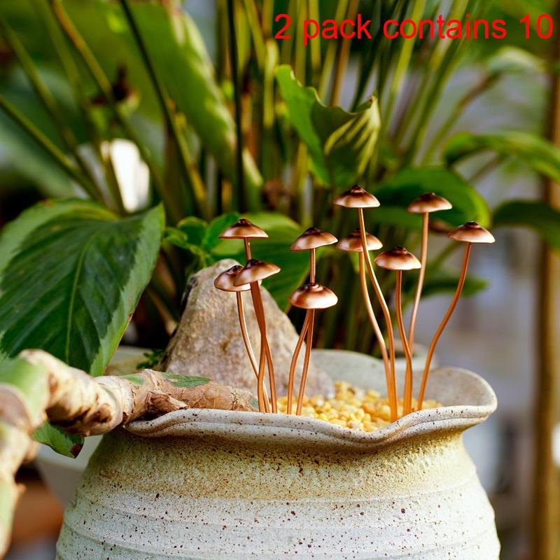1/2/3Pcs Mushroom-Shaped Metal Garden Stake – Decorative Outdoor Ornament for Courtyard and Potted Plant Displays
