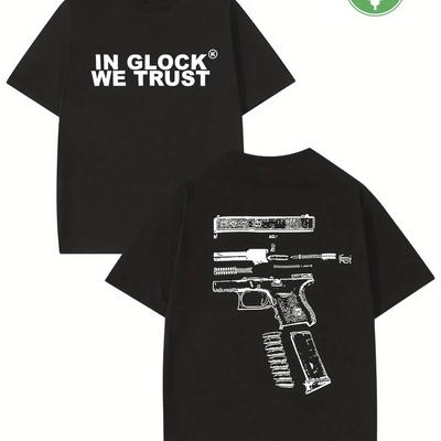 Heren Graphic in Glock T-shirt Zweet afvoerend Ademend Hoge kwaliteit Casual T-shirt voor Gemakkelijke Beweging Perfect