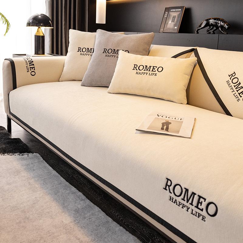 

Подушка для дивана из синели, универсальный чехол для дивана на все времена года, нескользящий, простой чехол для дивана, универсальная легкая роскошная подушка для сиденья 70*70cm