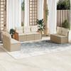 VidaXL Garden Lounge Set with Cushions 7 Pcs, Patio Sofas, Patio Furniture Set, Outdoor Furniture, Beige 3227556