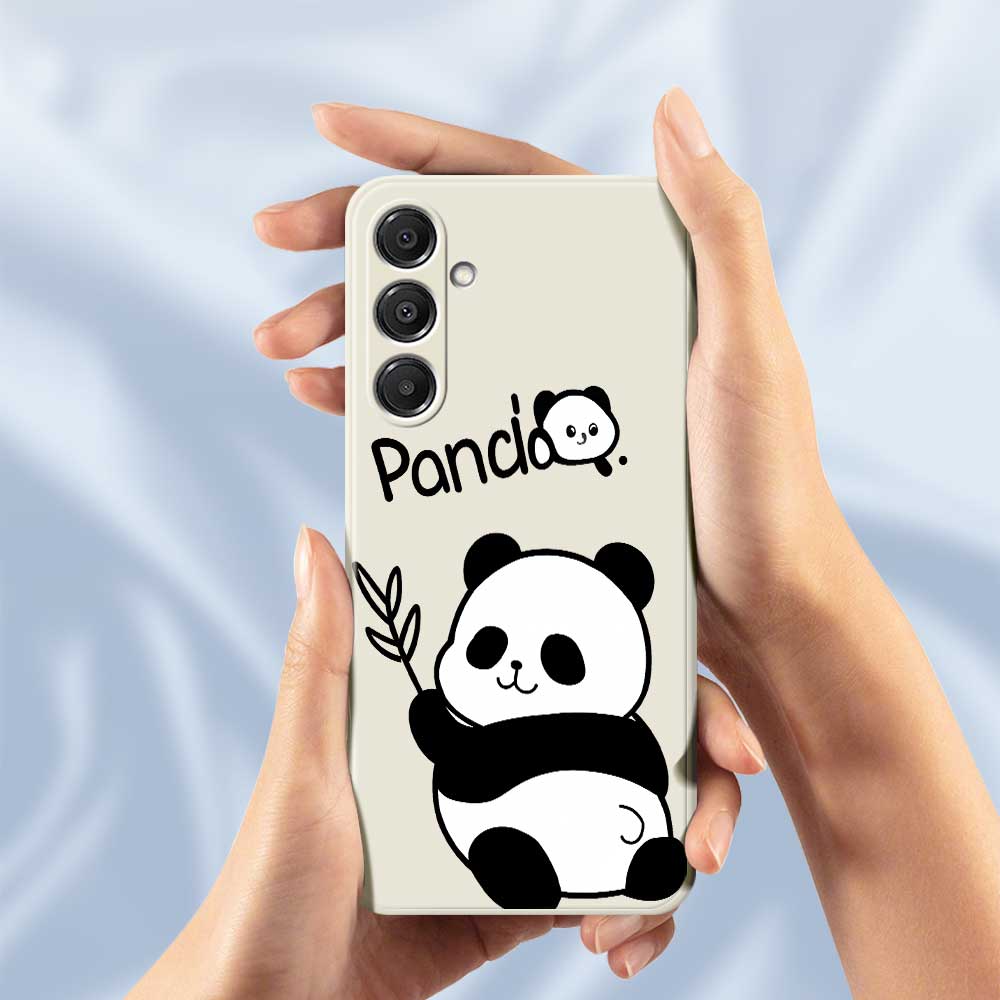 For Samsung Galaxy A16 5G/4G Case Panda Pattern Printing Straight Edge TPU Phone Back Cover