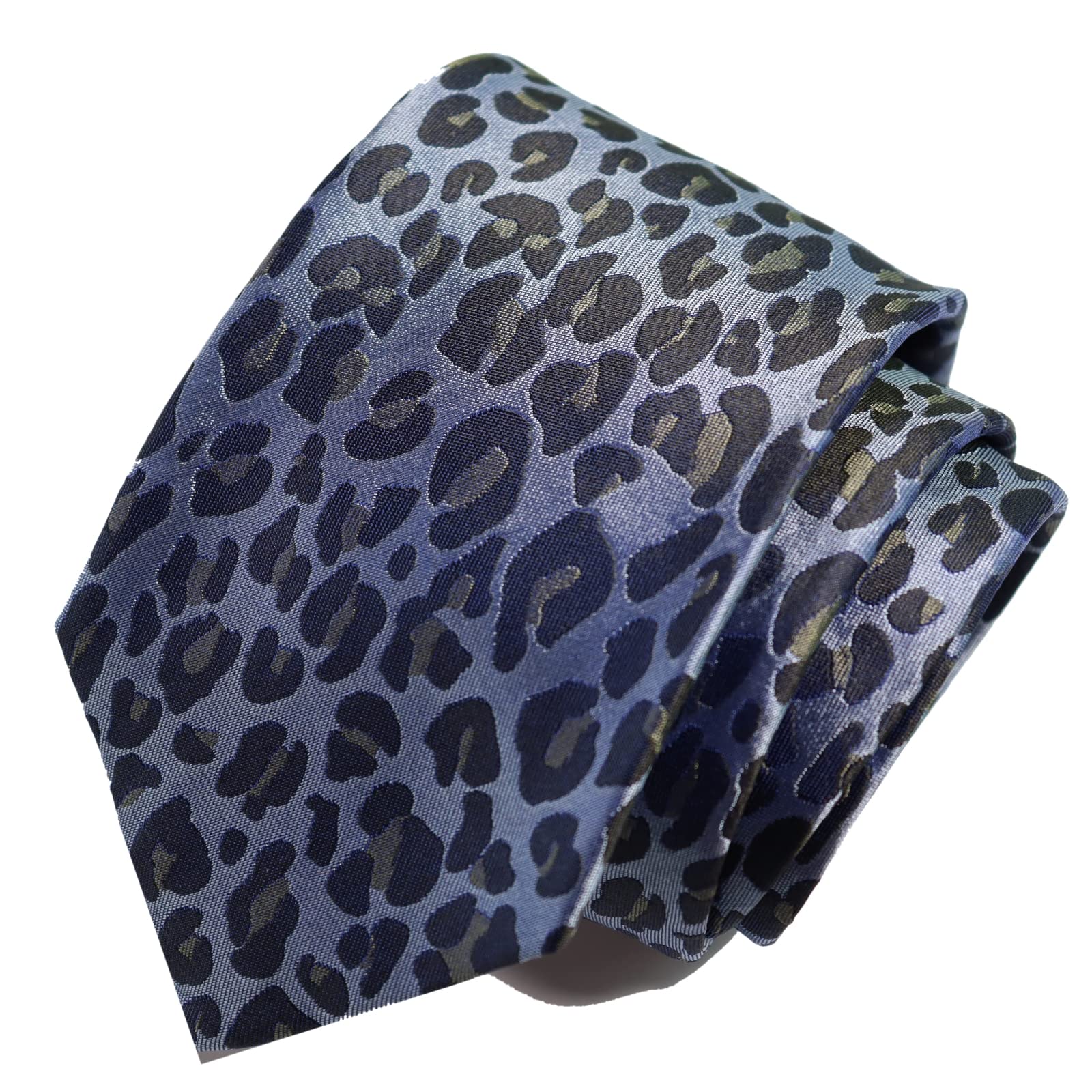 [Michiko London] Italian Fabric, Made in Japan. Silk Necktie, 100% Silk. Perfect as a gift for men, women, or unisex. (MKI-011-C GrayOlive)