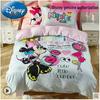 Girls' Frozen Princess Cartoon Cotton Bedding Set - 3 Pieces