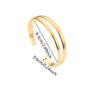 2025 New Stainless Steel Wide Bangles for Women Gold Color Double-layer Hollowing Fashion Bracelets Jewellery Accessories Gift