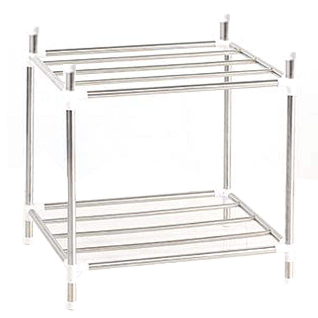 2vrstvé nerezové kuchyňské police koupelnové police zesílené zvýšené úložné regály