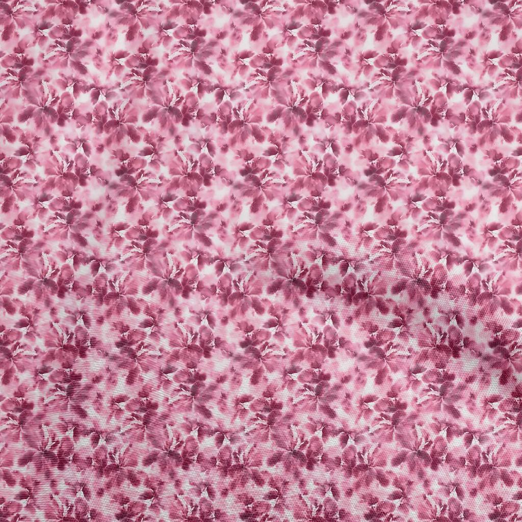 oneOone Cotton Poplin Magenta Fabric Abstract Floral Craft Projects Decor Fabric Printed By The Yard 42 Inch