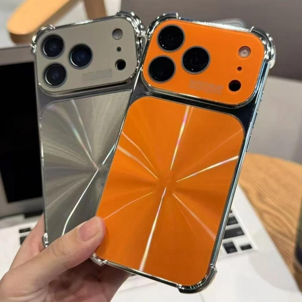 New 6D Colorful Laser Aurora Case For iPhone 13 14 15 16 17 Pro Max Air Soft Bumper Shockproof Glass Camera Hard PC Cover