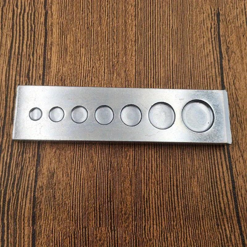 1PC 7 In 1 Bottom Plate Rivet Button Setter Die Base DIY Working Tool Hole Punch Snap Button Leather Craft Tools