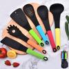 7Pcs/Set Nylon Kitchen Utensils Set Heat-resistant Soup Spoon Kitchenware Set Slotted Spoon  Gift
