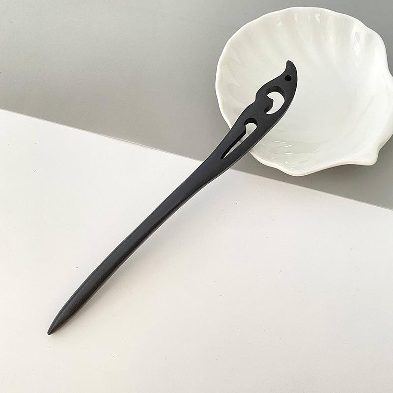 Moderner Ebenholz-Haarstab für tägliche Cheongsam-Hochsteckfrisur