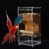 Bird Feeder Cage Hanging Feeding Container Box Food Transparent for Canaries Parakeet