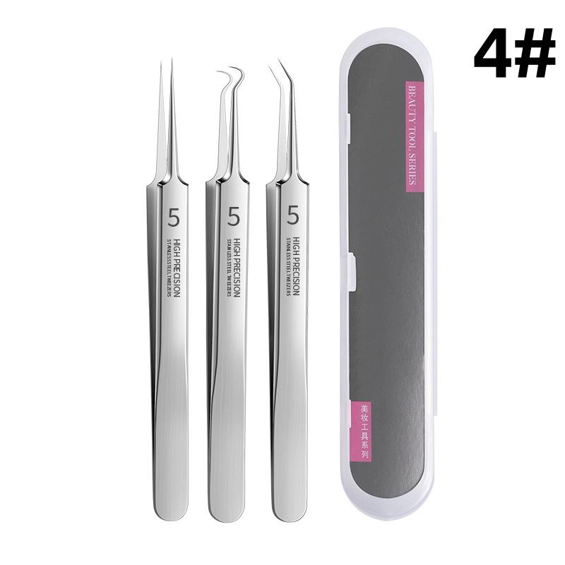 Pęseta do usuwania zaskórników Ekstraktor do trądziku Stal nierdzewna Narzędzie precyzyjne do usuwania trądziku Narzędzia do oczyszczania twarzy