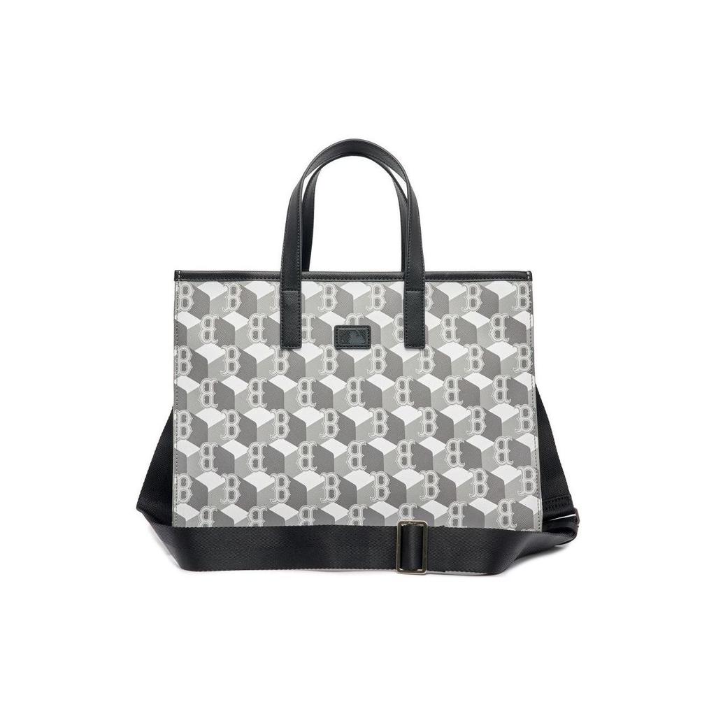 MLB Boston Red Sox Logo Print Commuter Tote Bag Women tote bags Gray 3AORM042N-43GRS