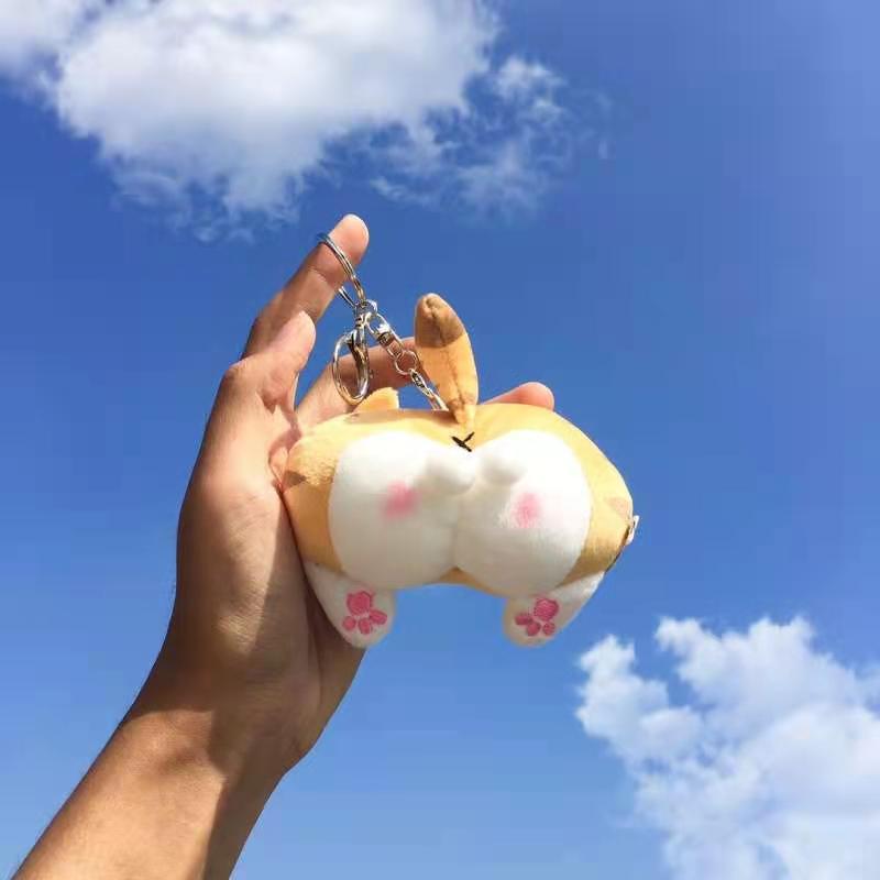 

Милый Персиковый Зад Зад Корги Маленькая Кукла Подвеска Плюшевая Подвеска Кукла Зад Брелок Подвеска для Сумки Color