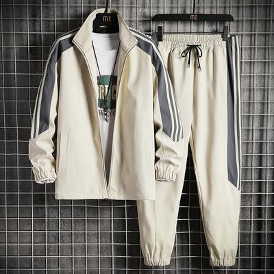 Set sportivo per il tempo libero da uomo alla moda primaverile e autunnale, pantaloni da giacca da lavoro traspiranti alla moda
