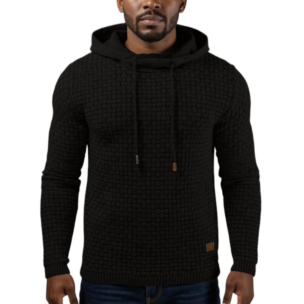 Men's Hooded Sweatshirt, Contrasting Color Sweatshirt, Sports  Zipper Casual Jacket