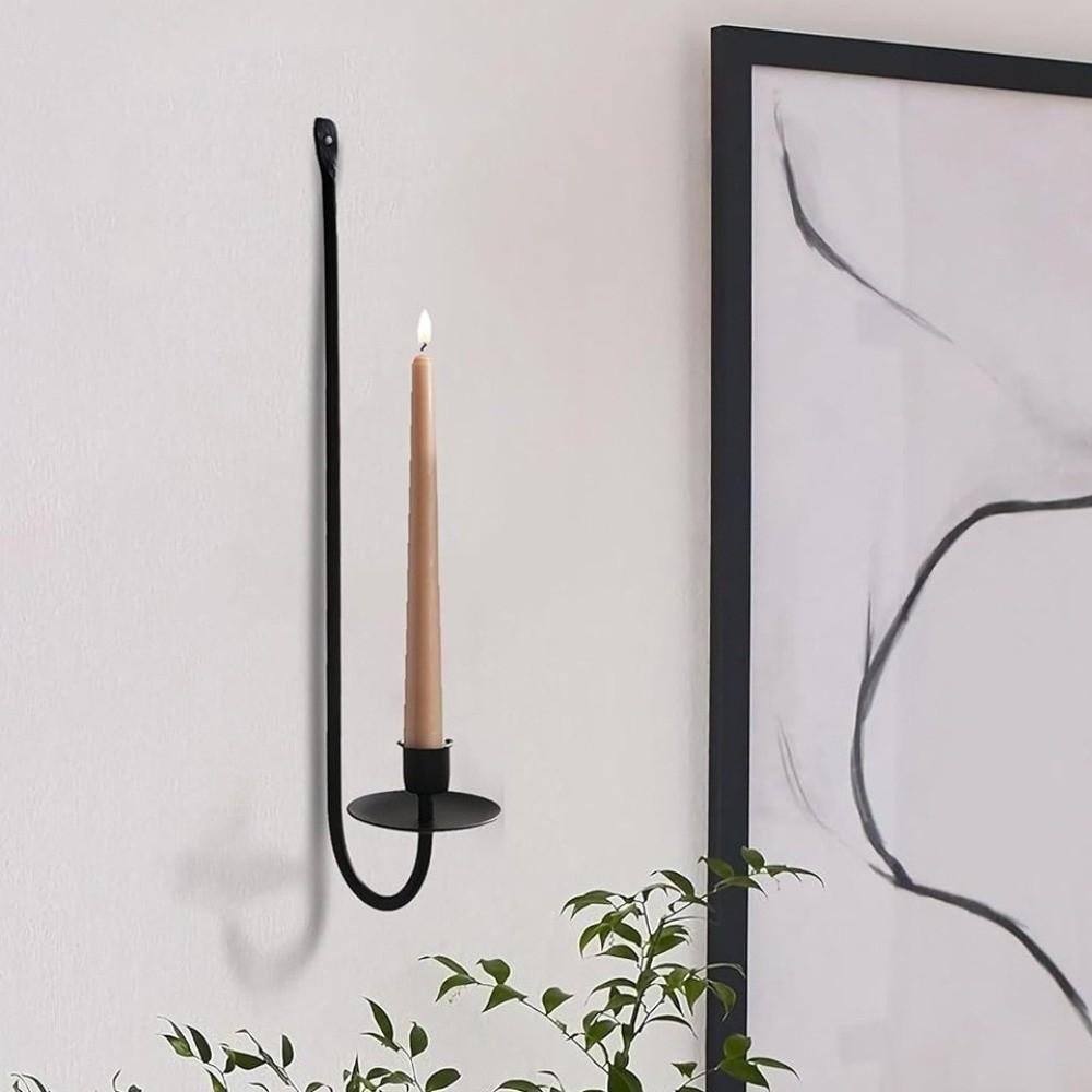 L-Shape Candlestick Holder Minimalism Metal Candle Sconce Party Prop Candle Stand  Wedding Party