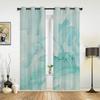 Marble Texture Aqua Curtains for Bedroom Living Room Drapes Kitchen Children's Room Window Curtain Modern Home Decor