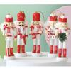 5PCS Painted Christmas Nutcracker Vintage Handcraft Figurine Soldier Doll  Office Decor