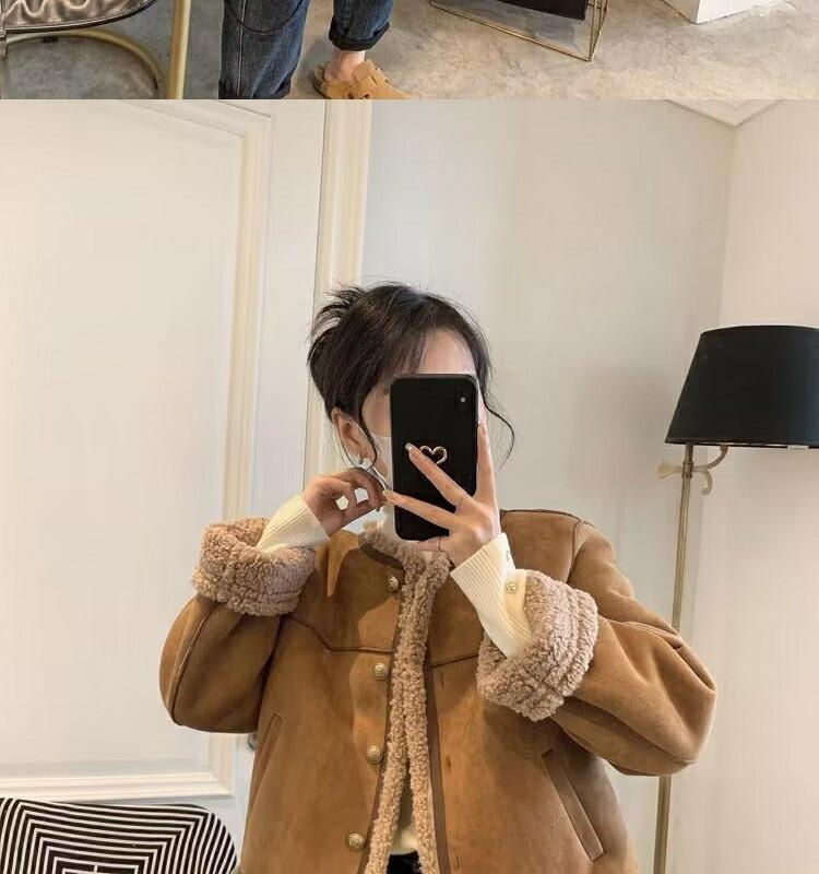 Winter 2023 Women's Short Loose Korean Style Fur Coat with Thickened Lamb Wool