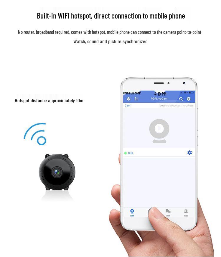 A9 AX HD Smart WiFi 4K Überwachungskamera für Zuhause 1080P