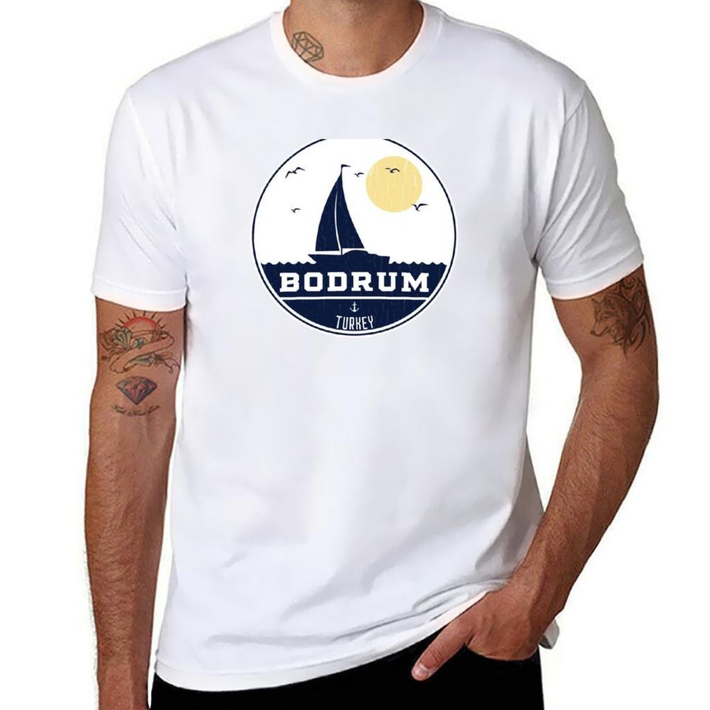 Bodrum Turkey Sailing Design Tshirt Work Duty Casual Tshirt