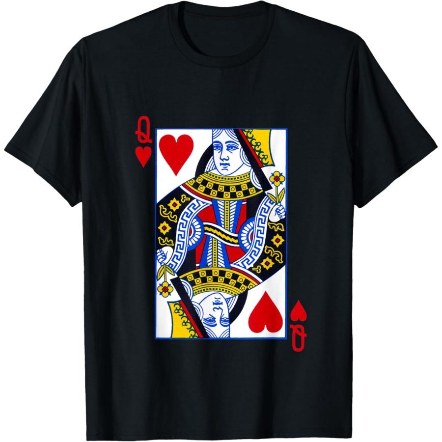 Феминистская футболка  Червовая Королева  для женщин, футболка с игральными картами(1) XXXXXL чёрный