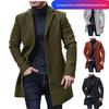 Men's European Woolen Mid-Length Trench Coat - Multi-Color & Size Options