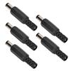 5pcs 2.1mm x 5.5mm Male DC Power Plug Jack Coaxial Connector Adapter