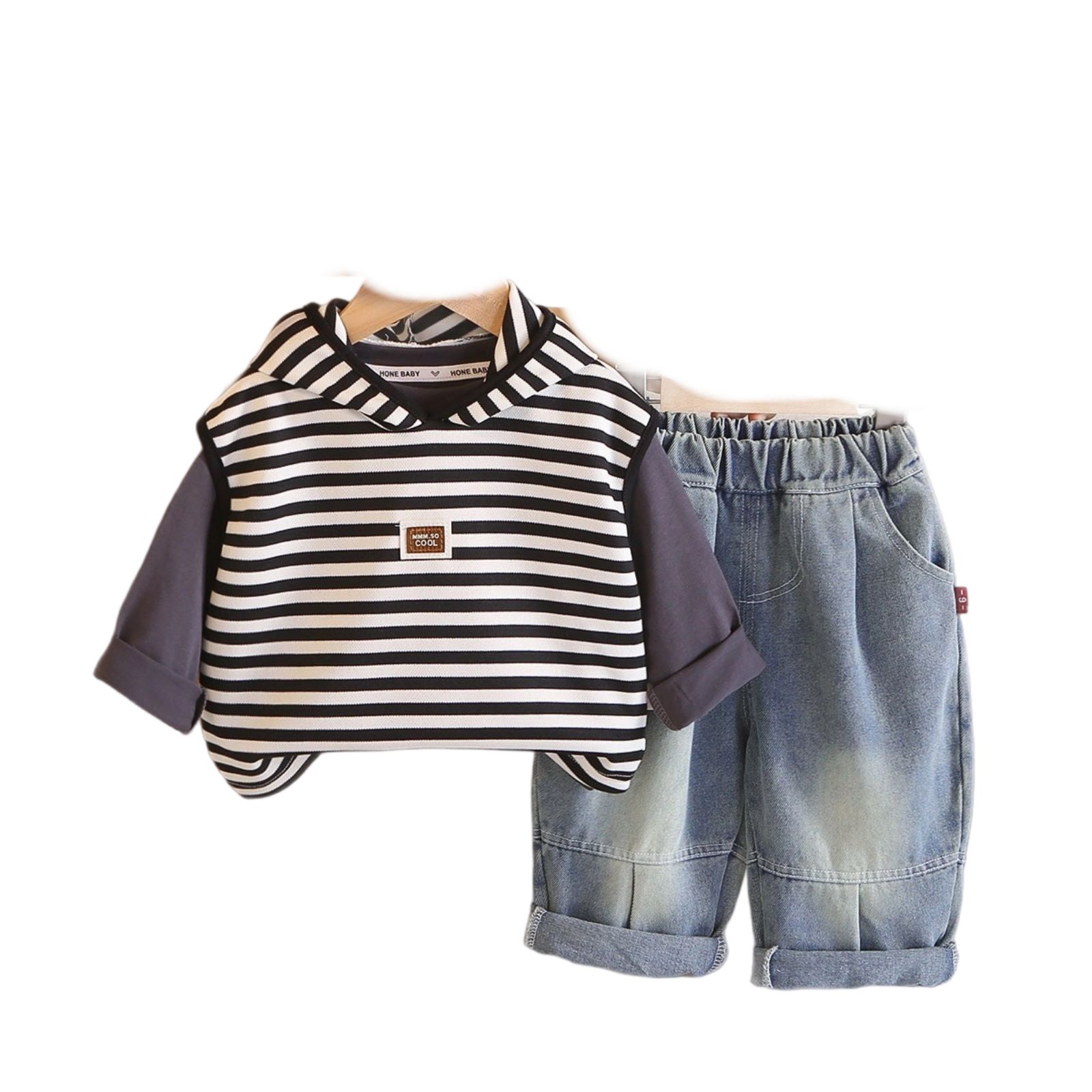 

Kids Casual Long-Sleeve Set, Comfortable Daily Wear Outfits 90