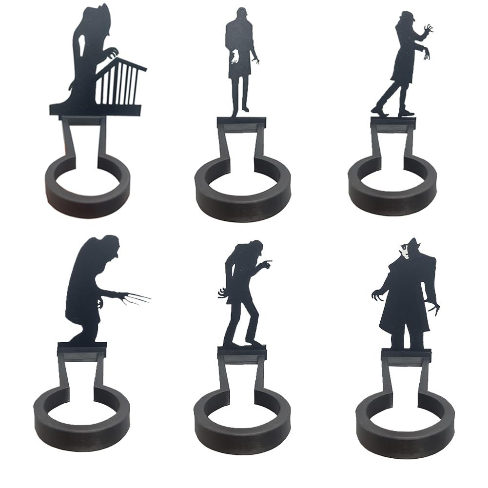 Nosferatu Candle Shadow Metal Halloween Horror Candle Holder Halloween Devil Shadow Candelabra Spooky Halloween Candle Holder