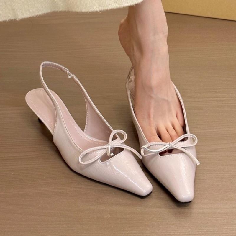 New Summer Slip On High Heel Women Sandals Butterfly-knot Singbacks Pumps Stripper Party Female Sandals Zapatos Mujer