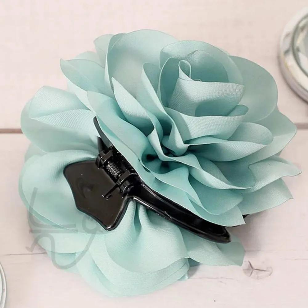 NeulWAYS Chiffon Flower Hair Clip Mint Half-Up Hair Clip Hair Clip
