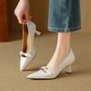 Fashion New Spring/summer Patent Leather High Heels Shoes Women Shallow Shoes for Women Fashion Bow Pointed Toe Women Pumps Ladies Shoes