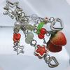 Keyring Ornament Strawberry Bag Charm Keychain Alloy Material Backpack Pendant