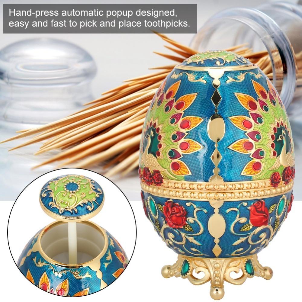 Retractable Toothpick Holder Egg Storage Organizer Container Toothpick Box  Home Kitchen