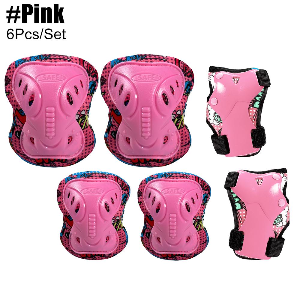 6Pcs Knee Padselbow Pads and Wrist Guards Ideal For Kids - Protective Gear For Skateboardingrollerbladescooter - Multi Sport Pad Set