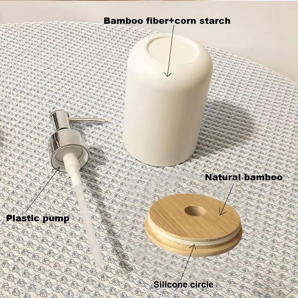 Refillable Bamboo Soap Dispenser Plastic Pump Bath Lotion Pump Jar Hand Sanitizer Bottle  Kitchen